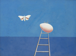 945.  VÍCTOR MIRA (Zaragoza, 1949 - Breitbrunn, 2003)Escalera, huevo y mariposa
