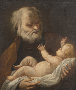820.  ESCUELA ROMANA, H. 1706San José con el Niño