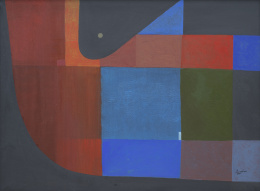1020.  WILL FABER (Saarbrücken, 1901 - Barcelona, 1987)Composición I, 1984