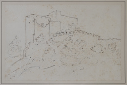 892.  GENARO PÉREZ VILLAAMIL (1807-1854)Torres Bermejas, frente a la Alhambra