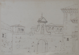 893.  GENARO PÉREZ VILLAAMIL (1807-1854)Entrada de Santo Domingo en Granada  