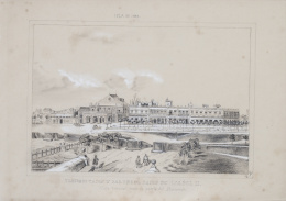 875.  ESCUELA FRANCESA O CUBANA, MEDIADOS SIGLO XIXTeatro de Tacón y parte del paseo de Isabel II