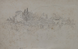 886.  GENARO PÉREZ VILLAAMIL (1807-1854)Vista del Generalife