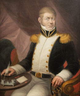 862.  SALVADOR MAYOL (Barcelona, 1775-1834)Retrato de Don Juan Peretó Vidal con uniforme de almirante1814