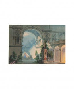 914.  GIORGIO BUSATO (Venecia, 1836- Inglaterra,1917)Escena de Romeo y Julieta