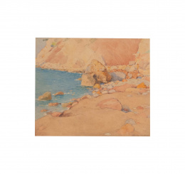 923.  ERWIN HUBERT (Viena, 1883 - Palma de Mallorca, 1963)Paisaje costero de Mallorca