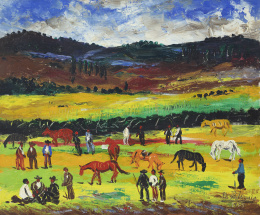 975.  BENJAMÍN PALENCIA (Barrax, Albacete, 1894 - Madrid, 1980)Feria, 1975