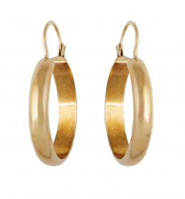 280.  Pendientes criollas lisas con sección de media caña