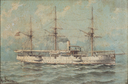 891.  ILDEFONSO SANZ DOMÉNECH (1863-1937)Cañonero-torpedero Filipinas (1892-1899)