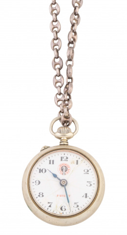 434.  Reloj de bolsillo ROSSKOPF con leontina de plata
