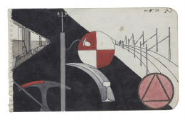 981.  NICOLÁS DE LEKUONA (Villafranca, Guipúzcoa, 1913 - Frúniz, Vizcaya, 1937)Elementos ferroviarios, 1932