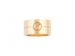 313.  Sortija Love de CARTIER, modelo ancho BI4790  en oro amarillo
