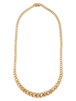 223.  Collar de eslabón barbado de perfil arqueado de tamaño creciente hacia el centro