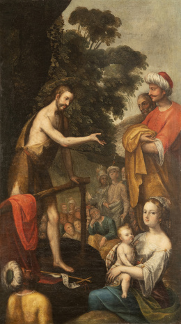 996.  ESCUELA FLAMENCA, SIGLO XVIIPredicación de San Juan Bautista