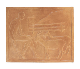 802.  JOAN REBULL (Reus, 1899 - Barcelona, 1981)Joven con cabras, 1950