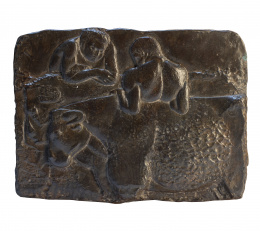 803.  MANOLO HUGUÉ (Barcelona, 1872 - Caldas de Montbui, 1945)Los bueyes