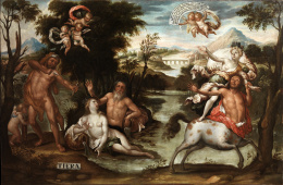 850.  ESCUELA ESPAÑOLA, SIGLO XVIIEl rapto de Deyanira