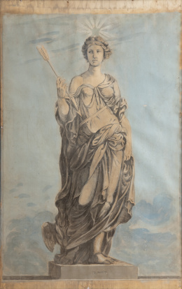 926.  ESCUELA FRANCESA, SIGLO XIXPareja de dibujos basada en esculturas realizadas para el jardín de Versalles: Le Matin y Le Midi.