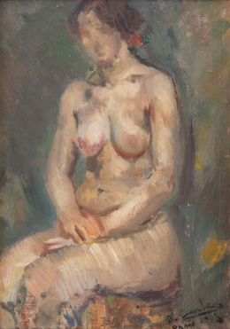 924.  DOMÈNEC CARLES ROSICH (Barcelona, 1888-1962)Desnudo de mujer