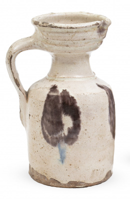 659.  Jarro vinatero de cerámica esmaltada.Fajalauza, S. XVIII.