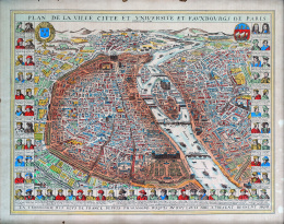 645.  ESCUELA FRANCESA, SIGLO XVIIIPlan de ville citte et iniversité et fauxbourgs de Paris