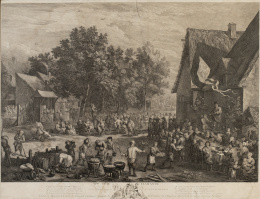 641.  JACQUES- PHILIPPE LE BAS (1707-1783)"II ème fete Flamande"
