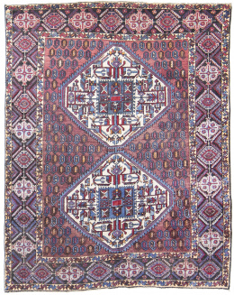 597.  Alfombra antigua Afshar con decoración geométrica.Persia.