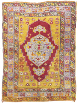 595.  Alfombra antigua turca, centro Anatolia.