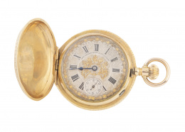 424.  Reloj saboneta de bolsillo en oro H Grand Jean and lockle. nº38081 de pp. S. XX