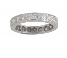 274.  Alianza completa de brillantes engastados en carril