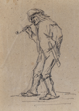 875.  SEGUIDOR DE DAVID TENIERSHombre fumando una pipa