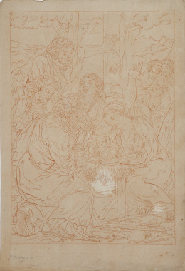 880.  SEGÚN ANTONIO RAFAEL MENGS, H. 1800Adoración de los pastores