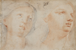 879.  ESCUELA ESPAÑOLA, SIGLO XVIIIEstudio de dos rostros