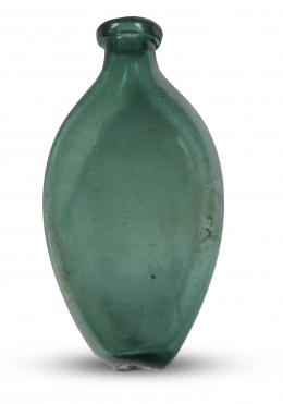 450.  Frasca de vidrio verde soplado.Castril de la Peña (Granada), S. XVIII.