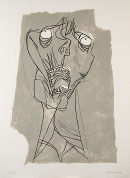 991.  OSWALDO GUAYASAMÍN (Quito, 1919 - Baltimore, 1999)El grito