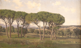 945.  AURELIANO DE BERUETE  (Madrid, 1845-1912)Pinos del Plantío de los Infantes, Madrid, 1894.