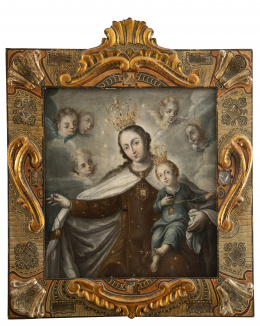 839.  ESCUELA MEXICANA, SIGLO XVIIIVirgen del Carmen