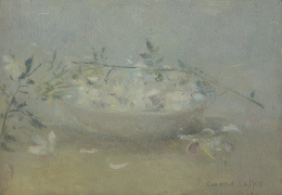 972.  CARMEN LAFFÓN (Sevilla, 1934 - 2021)Plato con jazmines, c.1966