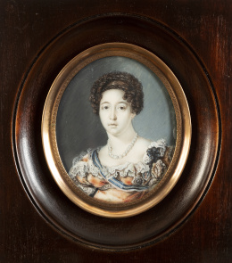 781.  ESCUELA ESPAÑOLA, SIGLO XIXRetrato Doña María Isabel de Braganza y Borbón, reina de España