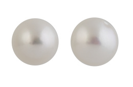 155.  Pendientes dormilonas de perlas abotonadas