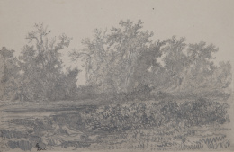 843.  LUIS RIGALT Y FARRIOLS (Barcelona, 1814-1894)Vista de un paisaje, composición