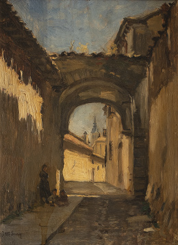 863.  JOSÉ MARÍA SUAY DAGUÉS (Valencia, siglo XIX-XX)Calle de la Canongia