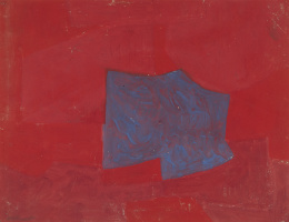 1198.  SERGE POLIAKOFF (Moscú, 1900 - París, 1969)Composición en rojo y azul, 1963-4