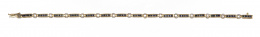 188.  Pulsera con bandas de zafiros talla carré entre arcos de brillantitos