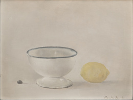 1141.  CLAUDIO BONICHI (Novi Ligure, Italia, 1943 - Roma, 2016)Tazza e Limone, 1986