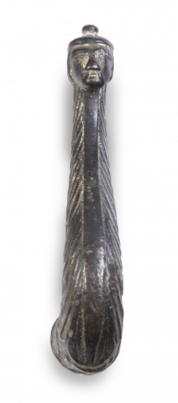 457.  Llamador de bronce en forma de cabeza.S. XVII.