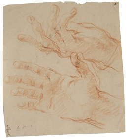 975.  ATRIBUIDO A GIANDOMENICO TIEPOLO (Venecia, 1727- 1804)Estudio de manos
