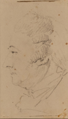 957.  ESCUELA FRANCESA, H. 1800Retrato de caballero de perfil, Pillement?