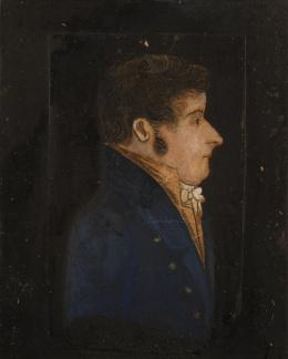 941.  ESCUELA AMERICANA, PRIMERA MITAD SIGLO XIXRetrato de caballero de perfilh. 1820