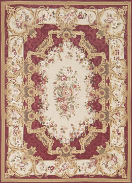 632.  Alfombra de tapiz de Aubusson.Francia, S. XX.